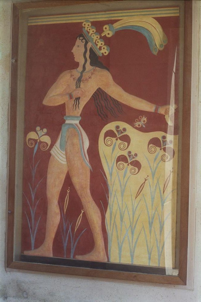 Wandmalerei in Knossos